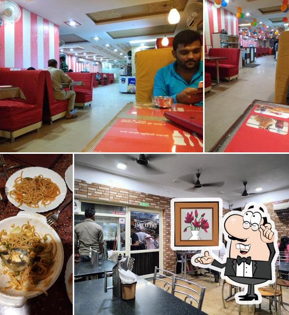 Take a seat at one of the tables at Vestal Restaurant