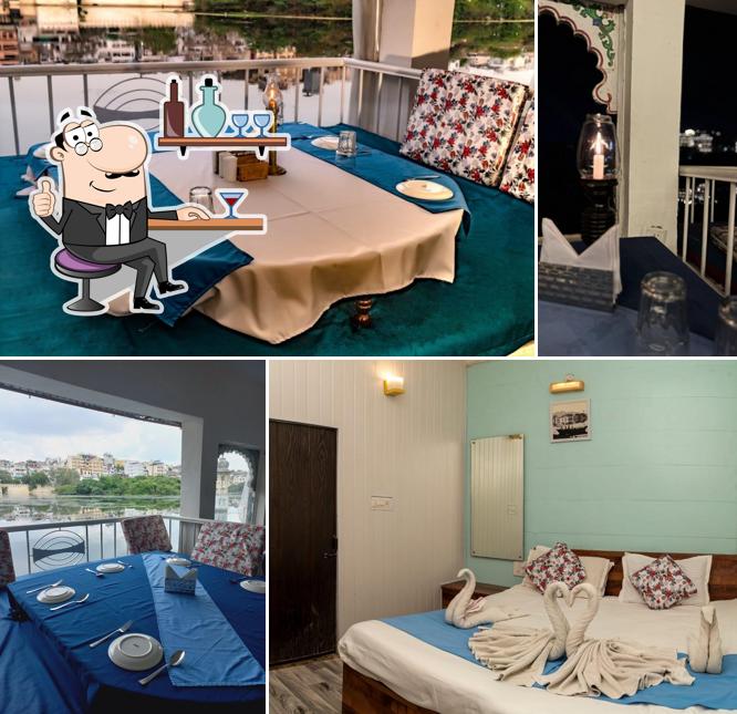 The interior of Jajmaan Lakeview Restaurant & Hotel