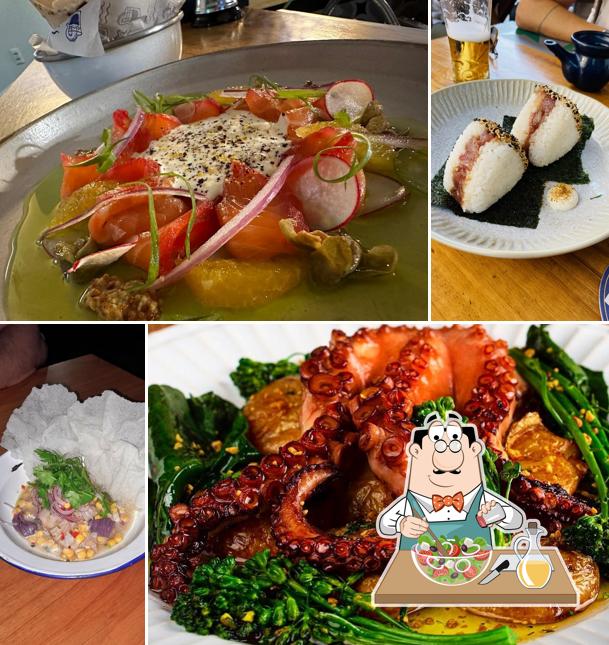 Salada grega em Polvo Bar