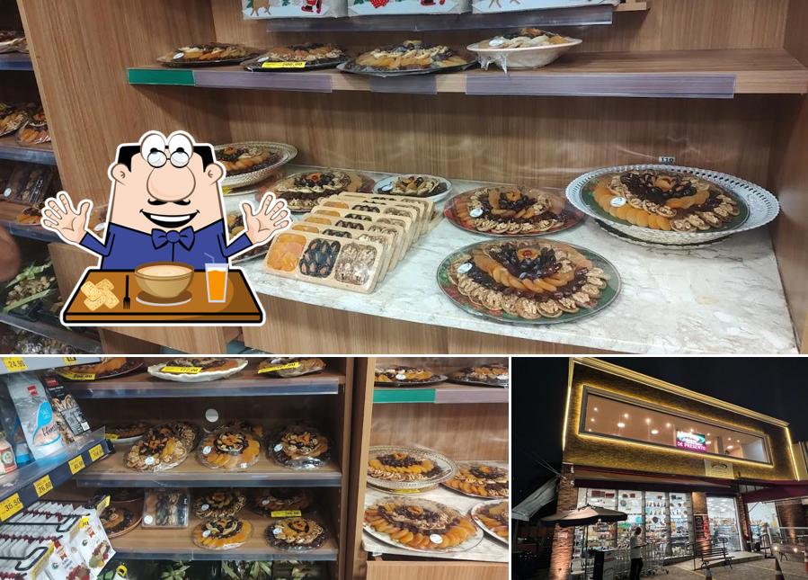 Esta é a ilustração mostrando comida e interior no Maxifour Restaurante Árabe