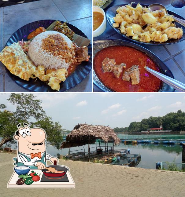 Chicken curry at Live fish market and Lake view restaurant