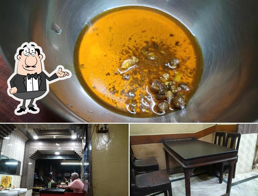 The photo of New Punjabi Hindu Hotel’s interior and food