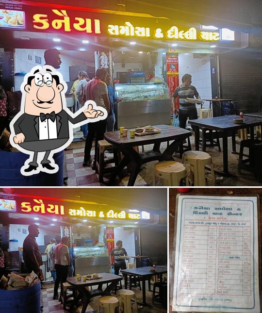 The interior of Kanhaiya Samosa & Delhi Chaat Center