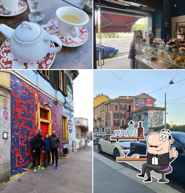 Questa è la foto che mostra la interni e esterno di Caffè Napoli Vigevano