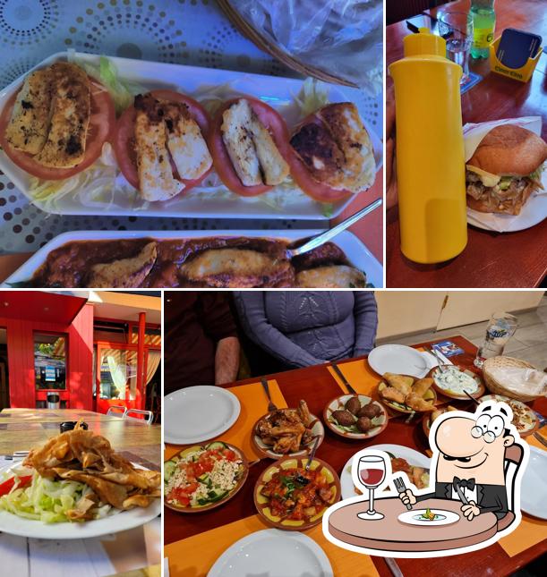 Panino con maiale stirato al Restaurant Stadion Skarabäus