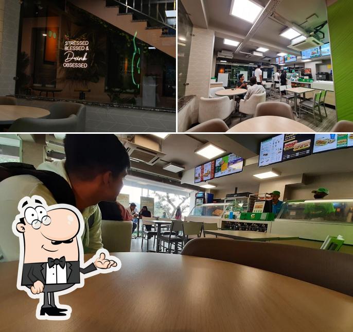 The interior of Subway Mussorie Road