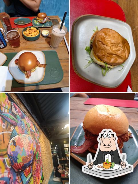 Platos en Cow Me Burger Parrilla