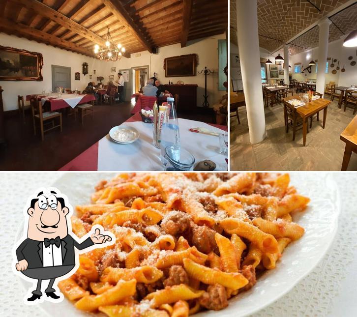 La interni e cibo del ristorante