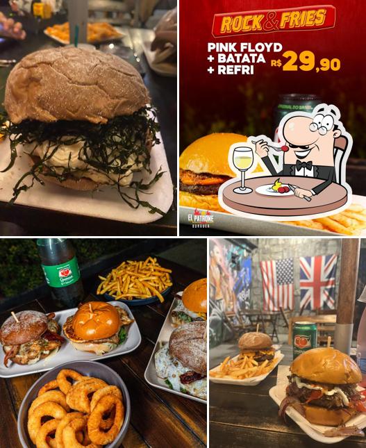Platos en El Patrone Burguer