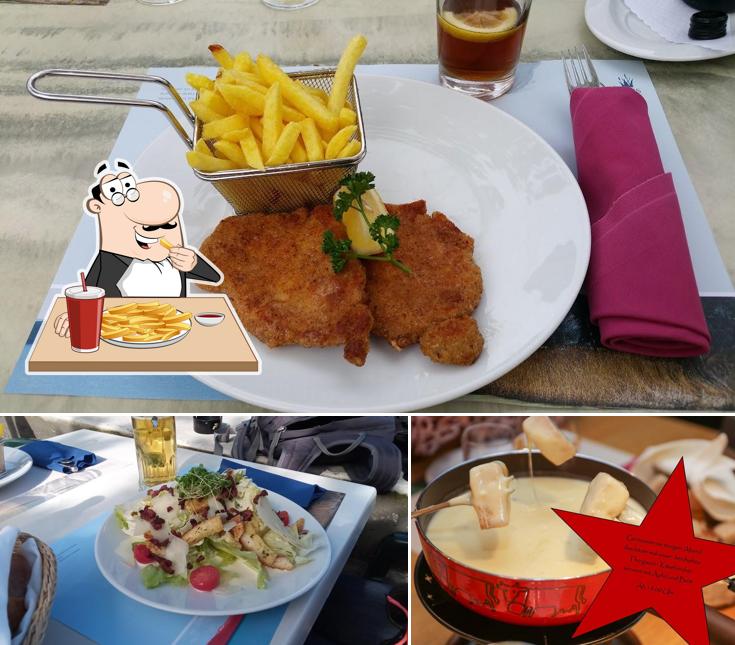 A Restaurant Seehuus puoi assaggiare Un piatto di patatine