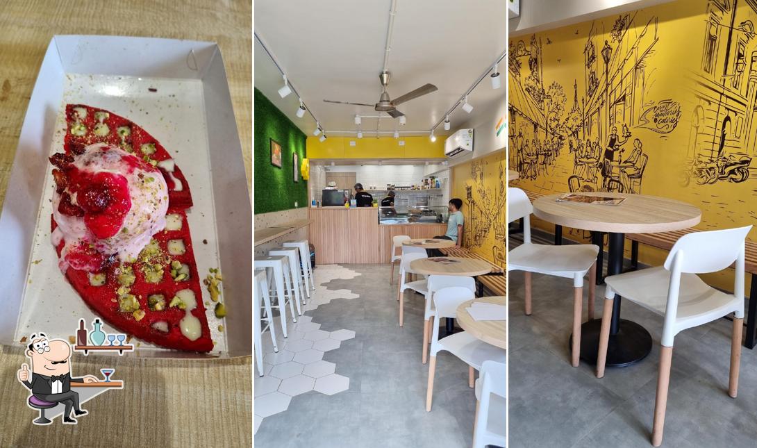 The interior of The Waffle World