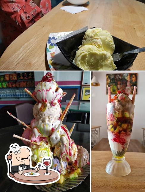 Food at Oasis Icecream Parlour