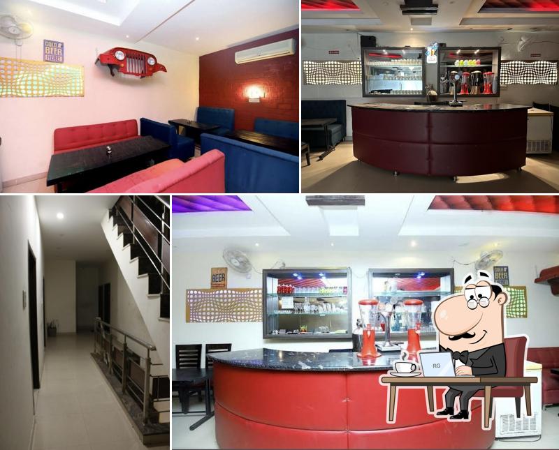 Take a seat at one of the tables at Hotel R2D Restaurant