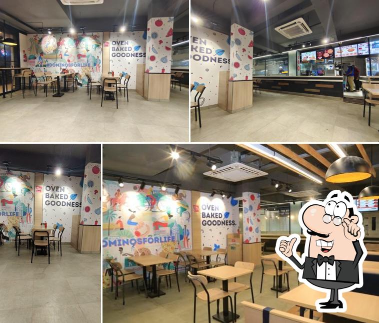 The interior of Domino's Pizza K C Park, Dharwad