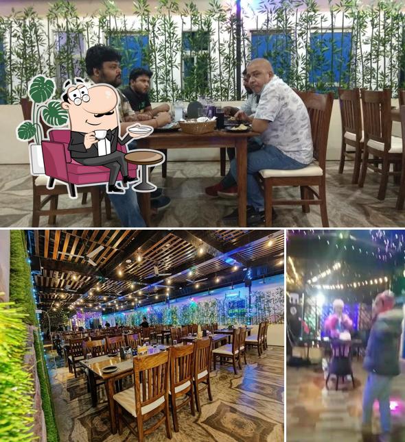 Take a seat at one of the tables at The Old Monk Cafe