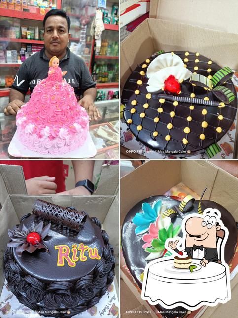 Maa Mangala Cake & Gift Shop serves a selection of sweet dishes