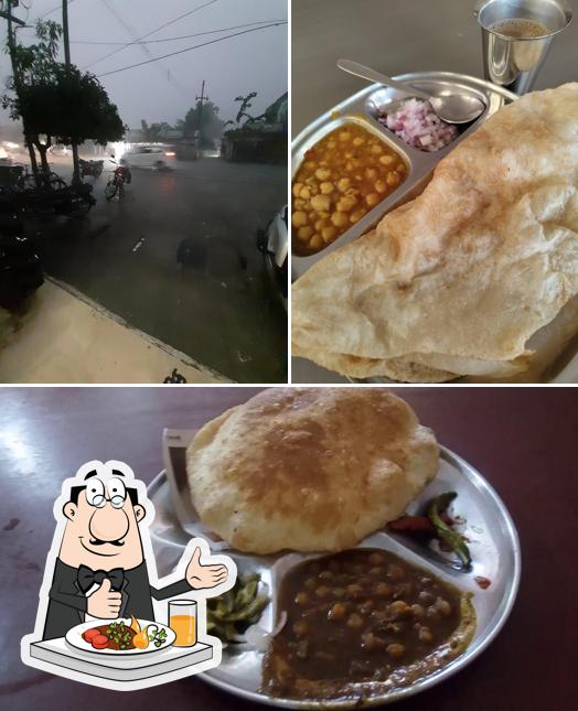 The photo of food and exterior at Special Chhole Bhature and Chhole Chawal
