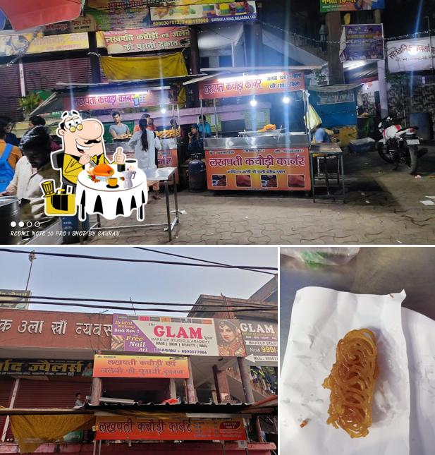 Among various things one can find food and exterior at Lakhpati khasta and Jalebi