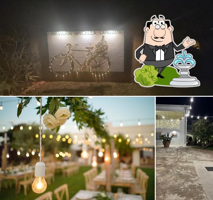 Dai un’occhiata alla foto che raffigura la esterno e bevanda di Masseria Ancella
