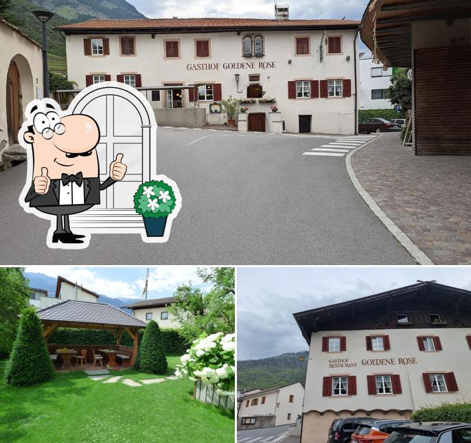 Goditi la vista dall'area esterna di Gasthof Goldene Rose