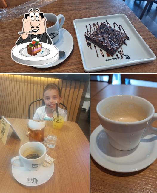 Bolo de chocolate em Café Conceito Bonfim