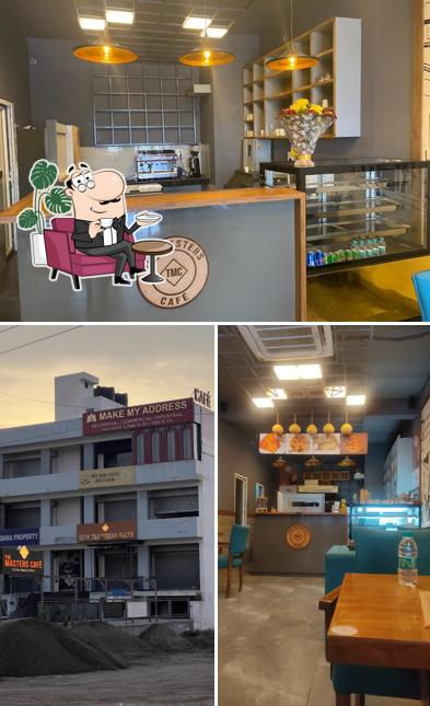 Check out the image displaying interior and exterior at The Masters Cafe
