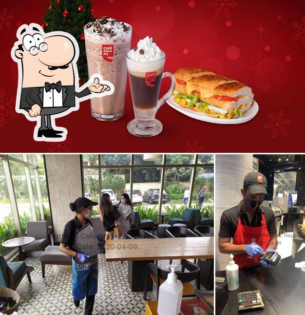 Take a look at the photo depicting interior and food at Cafe Coffee Day
