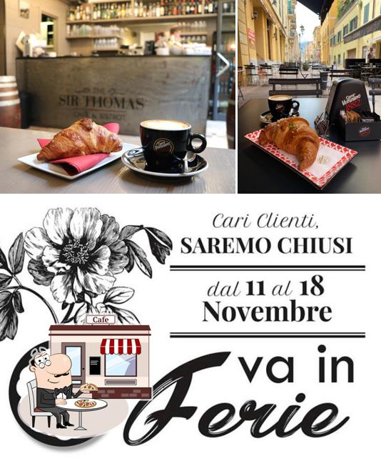 La foto di esterno e tavolo da pranzo da Bar Sir Thomas