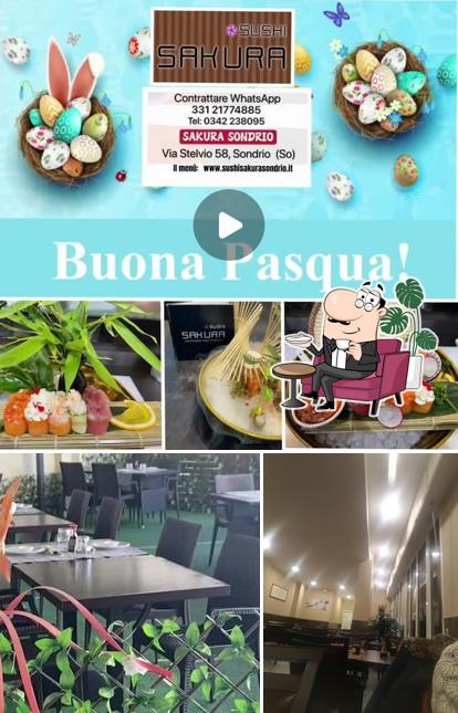 Gli interni di Sakura Sushi