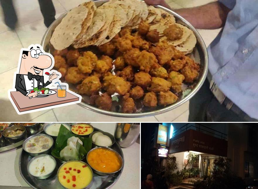 The image of food and exterior at Hotel RAJPURUSH