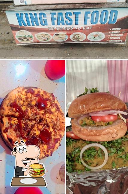 Order a burger at King Fast Food