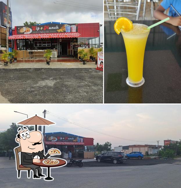 The picture of Sip & Munch - Highway Cafe’s exterior and beverage