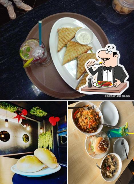 The photo of food and interior at THE CORNERSTONE CLUB