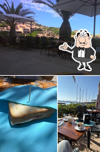 La interni e cibo del ristorante