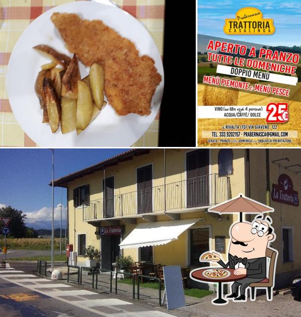 Guarda la foto che raffigura la esterno e cibo di La Trattoria