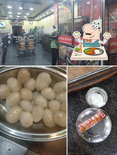 This is the picture depicting food and interior at Hotel haji thangappa rowther