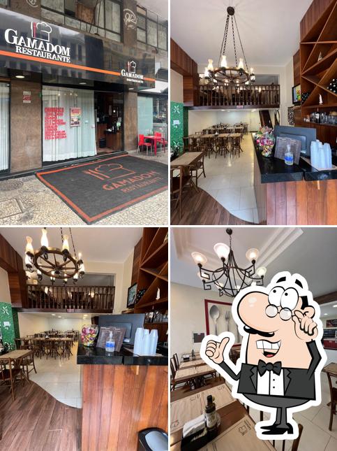 O interior do Gamadom Restaurante