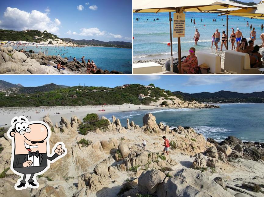 La foto di esterno e cibo da Chiosco Delfino beach