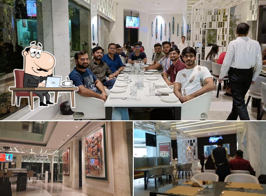 The interior of The Glass House