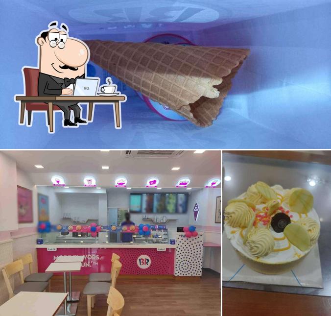 Among various things one can find interior and food at Baskin Robbins - Ice Cream Desserts