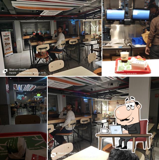 The interior of Burger King