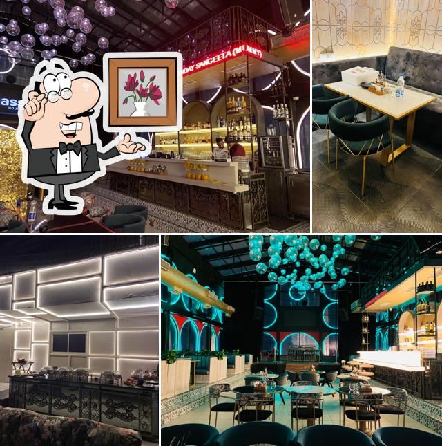 The interior of The Glass House