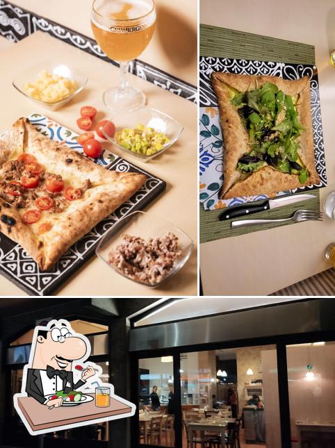 La cibo e interni del ristorante