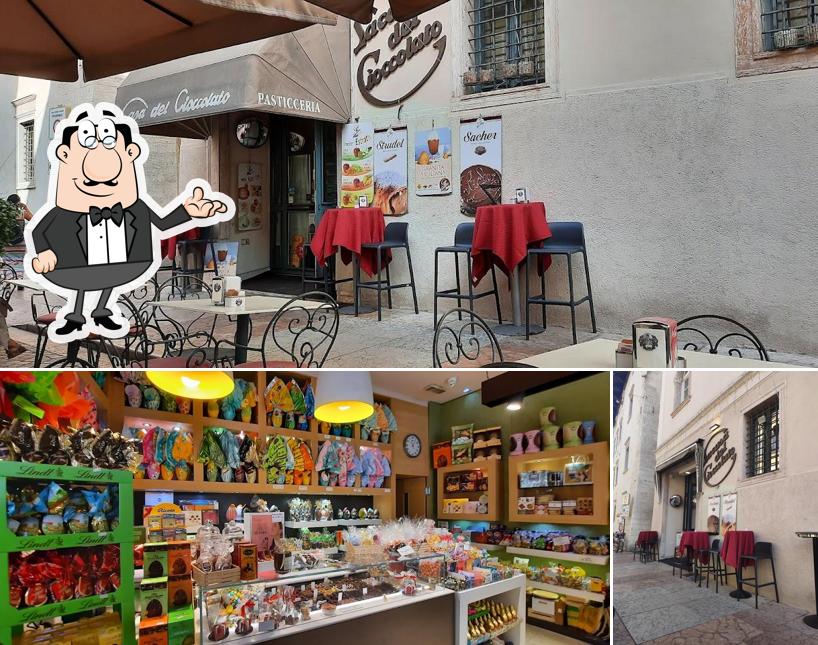 Tra le diverse cose da Casa del Cioccolato Trento si possono trovare la interni e esterno