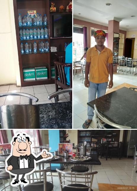 The interior of New Santusht Thali Restaurant