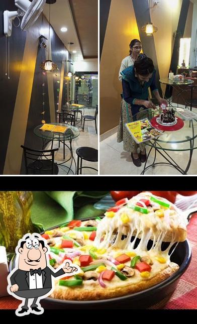 This is the picture depicting interior and food at Quick Moods