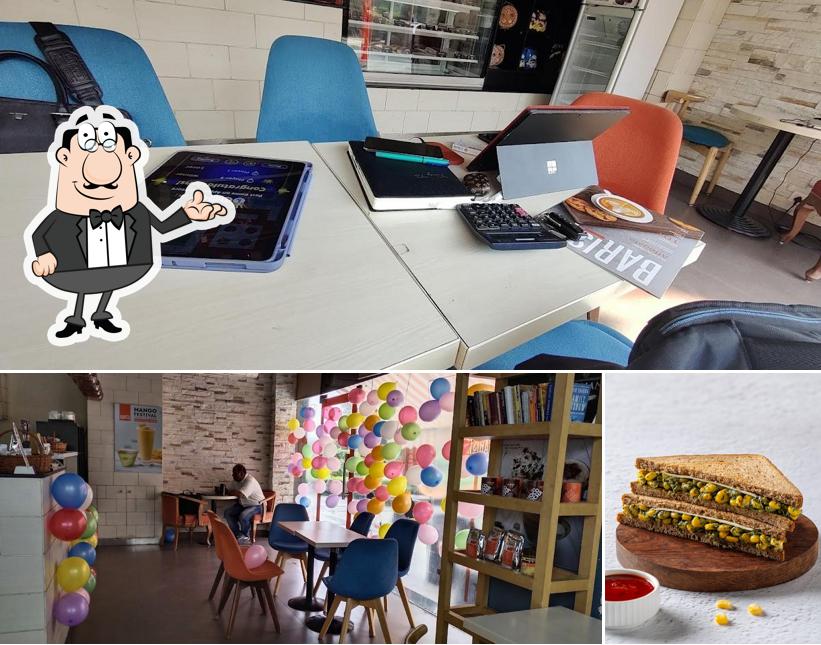 The photo of interior and food at Barista