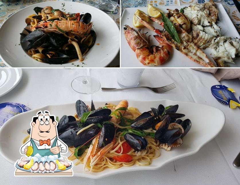 I clienti di Ristorante Trattoria dalla Nonna possono avere diversi prodotti di cucina di mare