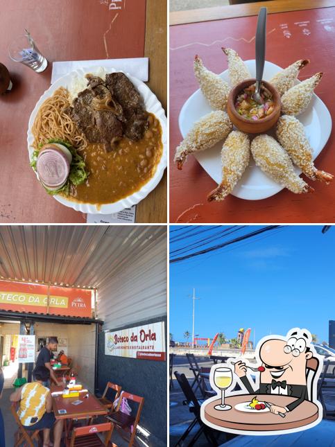 Entre diversos coisas, comida e interior podem ser encontrados a Boteco da Orla