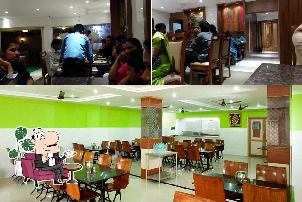 The interior of Amudham Veg Restaurant